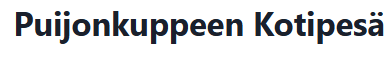 Puijonkuppeen Kotipesä